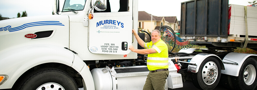 Photo of a DM Recycling driver.