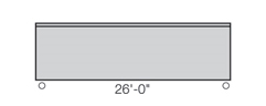 Image of a 26 foot length storage bin. 